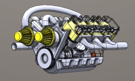 motor-v6六缸发动机简易缩略图